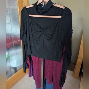 ⚡Current Mood Black Cropped Top 1X